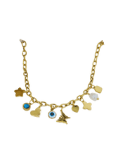 Boho Gold Charm Necklace